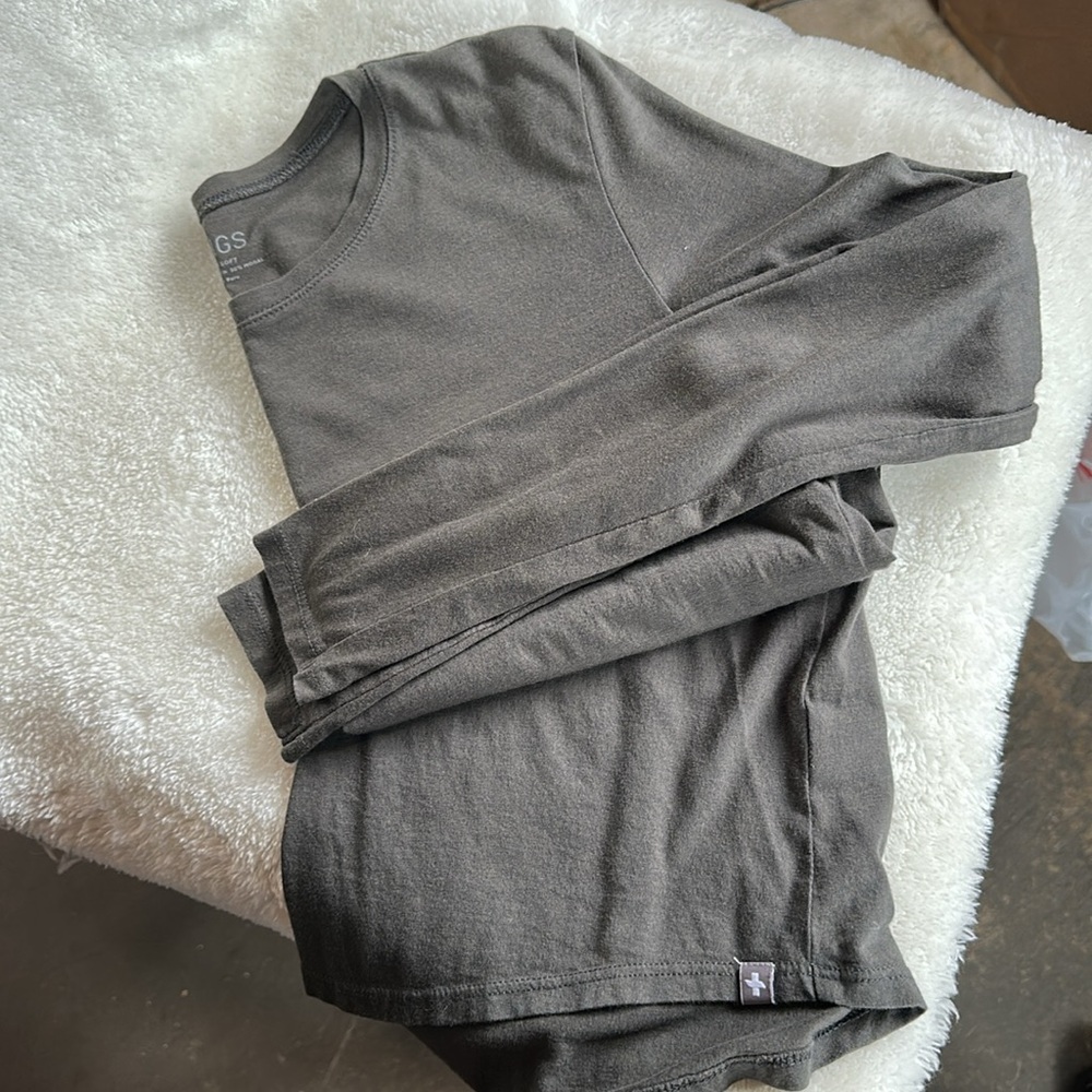 Figs Long Sleeve Tee - Dark Gray